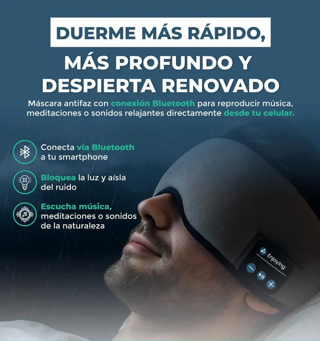 Wirelles Music Mascara Para Dormir Bluetooth